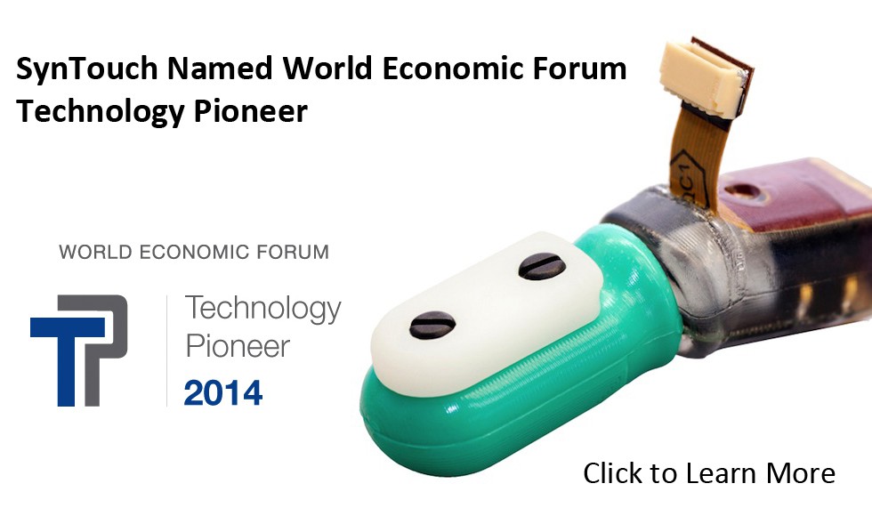 SynTouch Named World Economic Forum Technology Pioneer